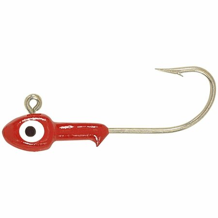 BROMAS 0.12 oz Double Eye Jig Head - Red, 10PK BR3509673